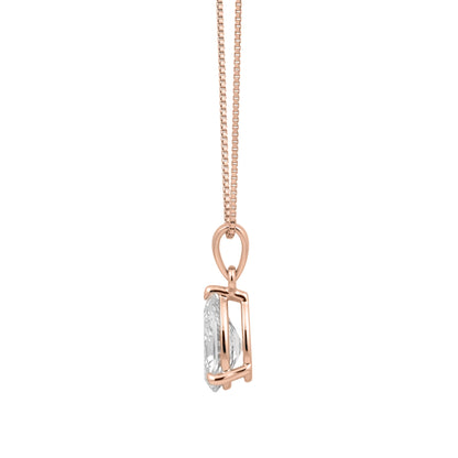 Lab-Grown Diamond Solitaire Pendant Necklace in 14K White Gold or 14K Yellow Gold