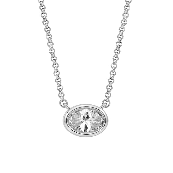 1.00 Carat T.W. Lab Grown Diamond Pendant (8R Rope chain) (Assorted colors)
