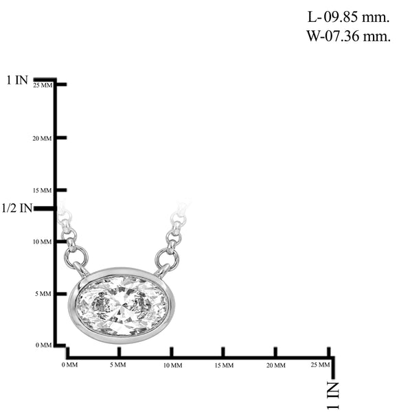1.00 Carat T.W. Lab Grown Diamond Pendant (8R Rope chain) (Assorted colors)