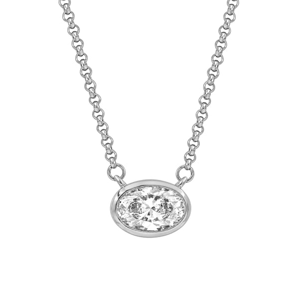 2.00 Carat T.W. Lab Grown Diamond Pendant (8R Rope chain) (Assorted colors)