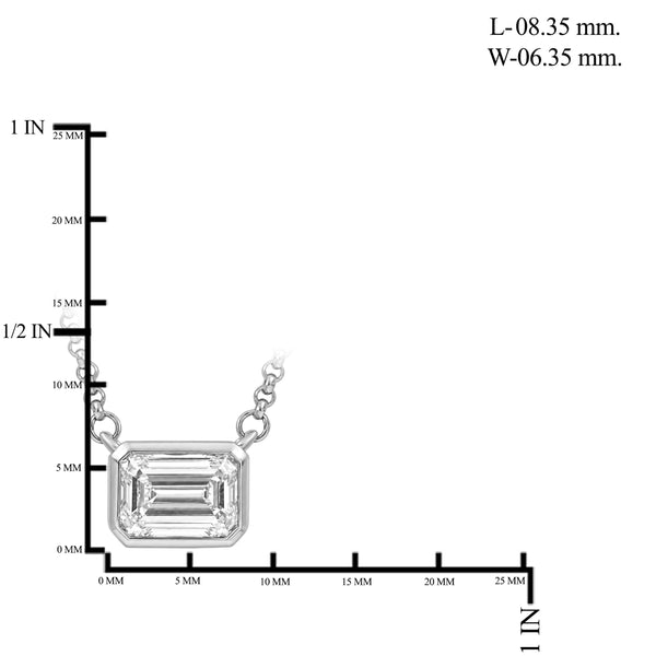 1.00 Carat T.W. Lab Grown Diamond Pendant (8R Rope chain) (Assorted colors)