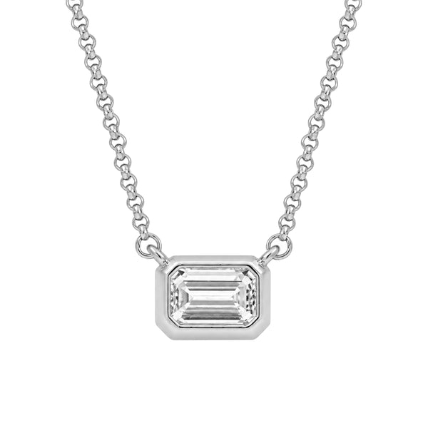 2.00 Carat T.W. Lab Grown Diamond Pendant (8R Rope chain) (Assorted colors)