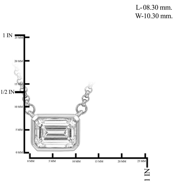 2.00 Carat T.W. Lab Grown Diamond Pendant (8R Rope chain) (Assorted colors)