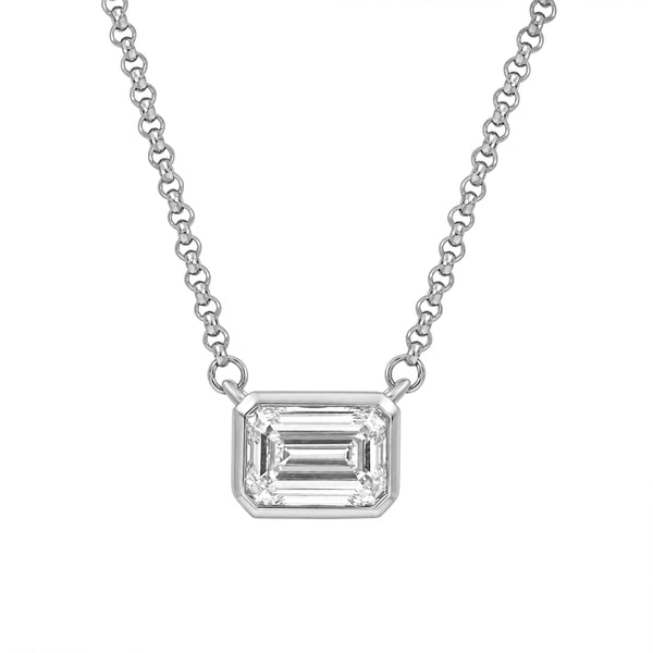 2.00 Carat T.W. Lab Grown Diamond Pendant (8R Rope chain) (Assorted colors)