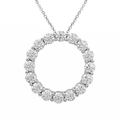 1 ct. T.W. Lab-Grown Diamond Round Pendant Necklace in Sterling Silver or 14K Gold over Silver
