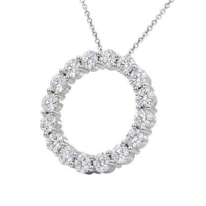 1 ct. T.W. Lab-Grown Diamond Round Pendant Necklace in Sterling Silver or 14K Gold over Silver