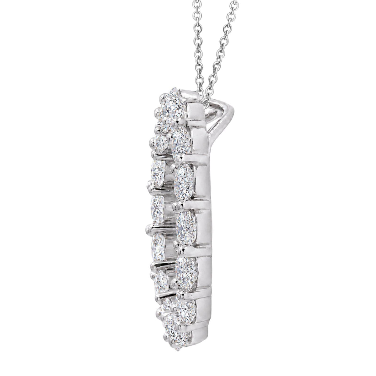 1 ct. T.W. Lab-Grown Diamond Round Pendant Necklace in Sterling Silver or 14K Gold over Silver