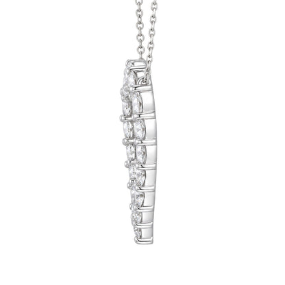 2 ct. T.W. Lab-Grown Diamond Round Heart Pendant Necklace in Sterling Silver or 14K Gold over Silver