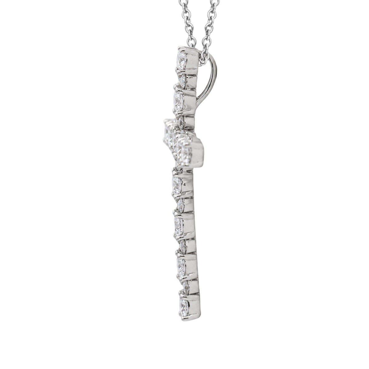 2 ct. T.W. Lab-Grown Diamond Round Cross Pendant Necklace in Sterling Silver or 14K Gold over Silver