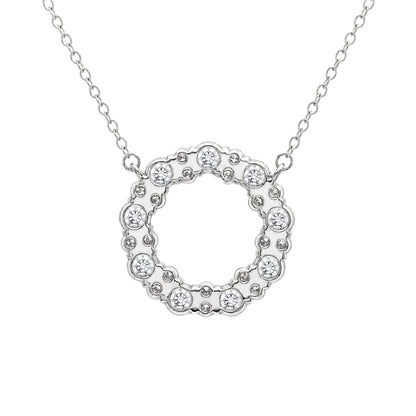 2 ct. T.W. Lab-Grown Diamond Round Pendant Necklace in Sterling Silver or 14K Gold over Silver
