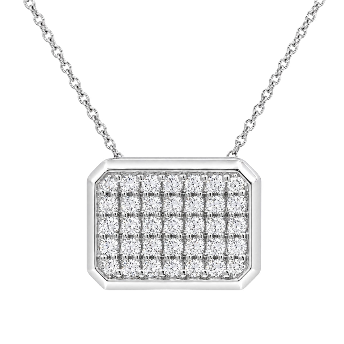 2 ct. T.W. Lab-Grown Diamond Round Cluster Pendant Necklace in Sterling Silver or 14K Gold over Silver