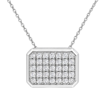 2 ct. T.W. Lab-Grown Diamond Round Cluster Pendant Necklace in Sterling Silver or 14K Gold over Silver