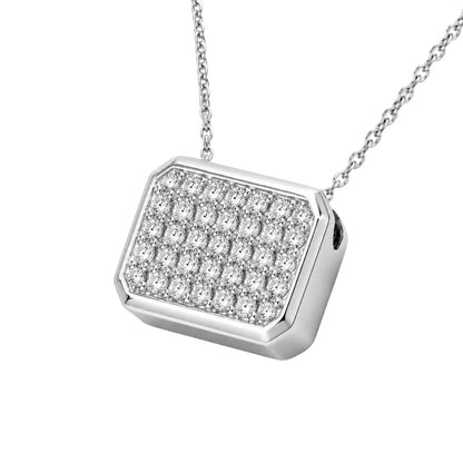 2 ct. T.W. Lab-Grown Diamond Round Cluster Pendant Necklace in Sterling Silver or 14K Gold over Silver
