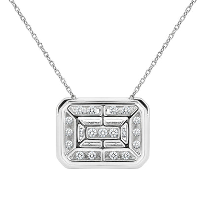 2 ct. T.W. Lab-Grown Diamond Round Cluster Pendant Necklace in Sterling Silver or 14K Gold over Silver