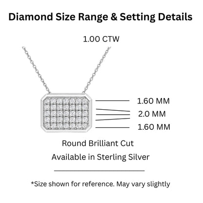 2 ct. T.W. Lab-Grown Diamond Round Cluster Pendant Necklace in Sterling Silver or 14K Gold over Silver