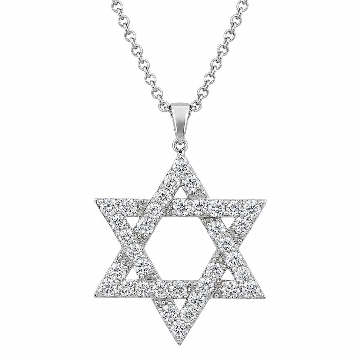 2 ct. T.W. Lab-Grown Diamond Round Pendant Necklace in Sterling Silver or 14K Gold over Silver