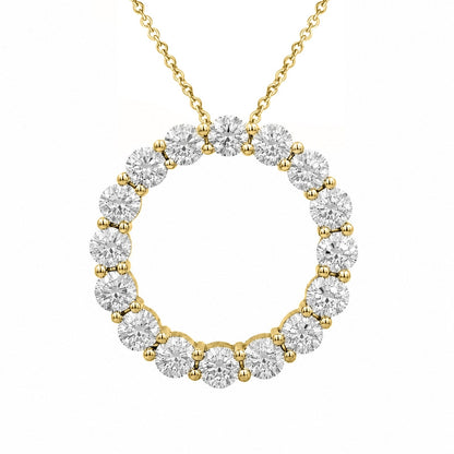 1 ct. T.W. Lab-Grown Diamond Round Pendant Necklace in Sterling Silver or 14K Gold over Silver