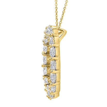 1 ct. T.W. Lab-Grown Diamond Round Pendant Necklace in Sterling Silver or 14K Gold over Silver