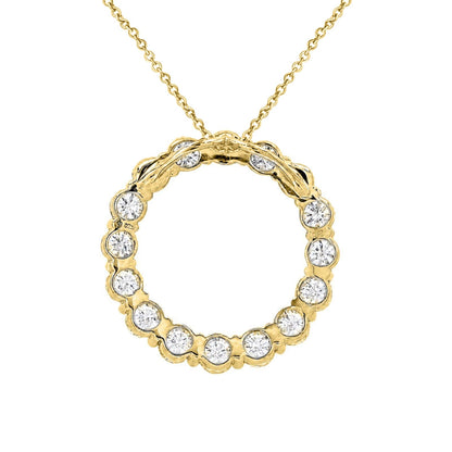 1 ct. T.W. Lab-Grown Diamond Round Pendant Necklace in Sterling Silver or 14K Gold over Silver
