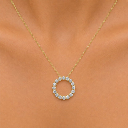 1 ct. T.W. Lab-Grown Diamond Round Pendant Necklace in Sterling Silver or 14K Gold over Silver