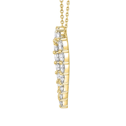 2 ct. T.W. Lab-Grown Diamond Round Heart Pendant Necklace in Sterling Silver or 14K Gold over Silver
