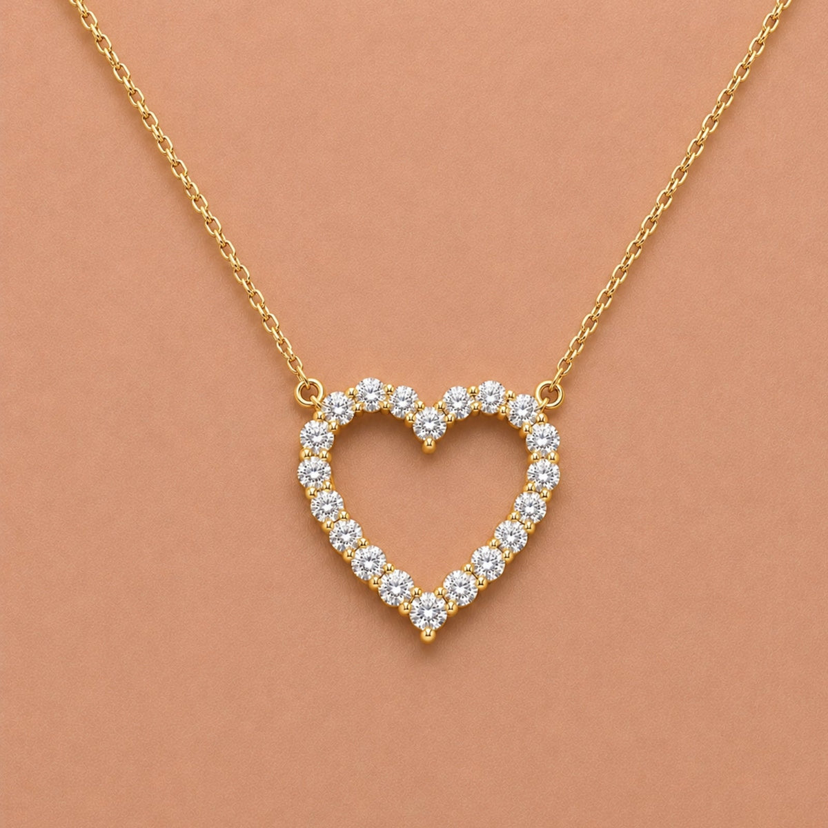 2 ct. T.W. Lab-Grown Diamond Round Heart Pendant Necklace in Sterling Silver or 14K Gold over Silver