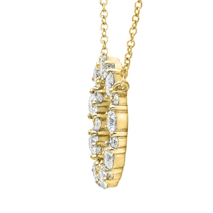 2 ct. T.W. Lab-Grown Diamond Round Pendant Necklace in Sterling Silver or 14K Gold over Silver