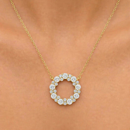 2 ct. T.W. Lab-Grown Diamond Round Pendant Necklace in Sterling Silver or 14K Gold over Silver