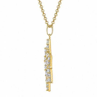 2 ct. T.W. Lab-Grown Diamond Round Pendant Necklace in Sterling Silver or 14K Gold over Silver