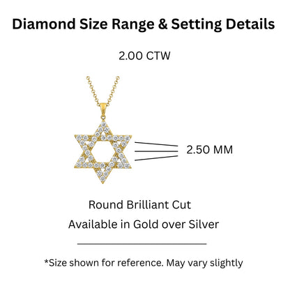 2 ct. T.W. Lab-Grown Diamond Round Pendant Necklace in Sterling Silver or 14K Gold over Silver