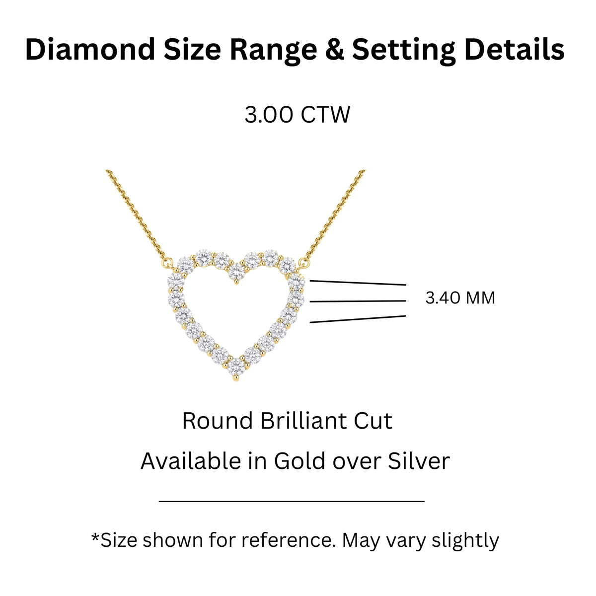 3 ct. T.W. Lab-Grown Diamond Round Heart Pendant Necklace in Sterling Silver or 14K Gold over Silver