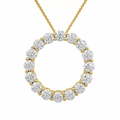 3 ct. T.W. Lab-Grown Diamond Round Pendant Necklace in Sterling Silver or 14K Gold over Silver