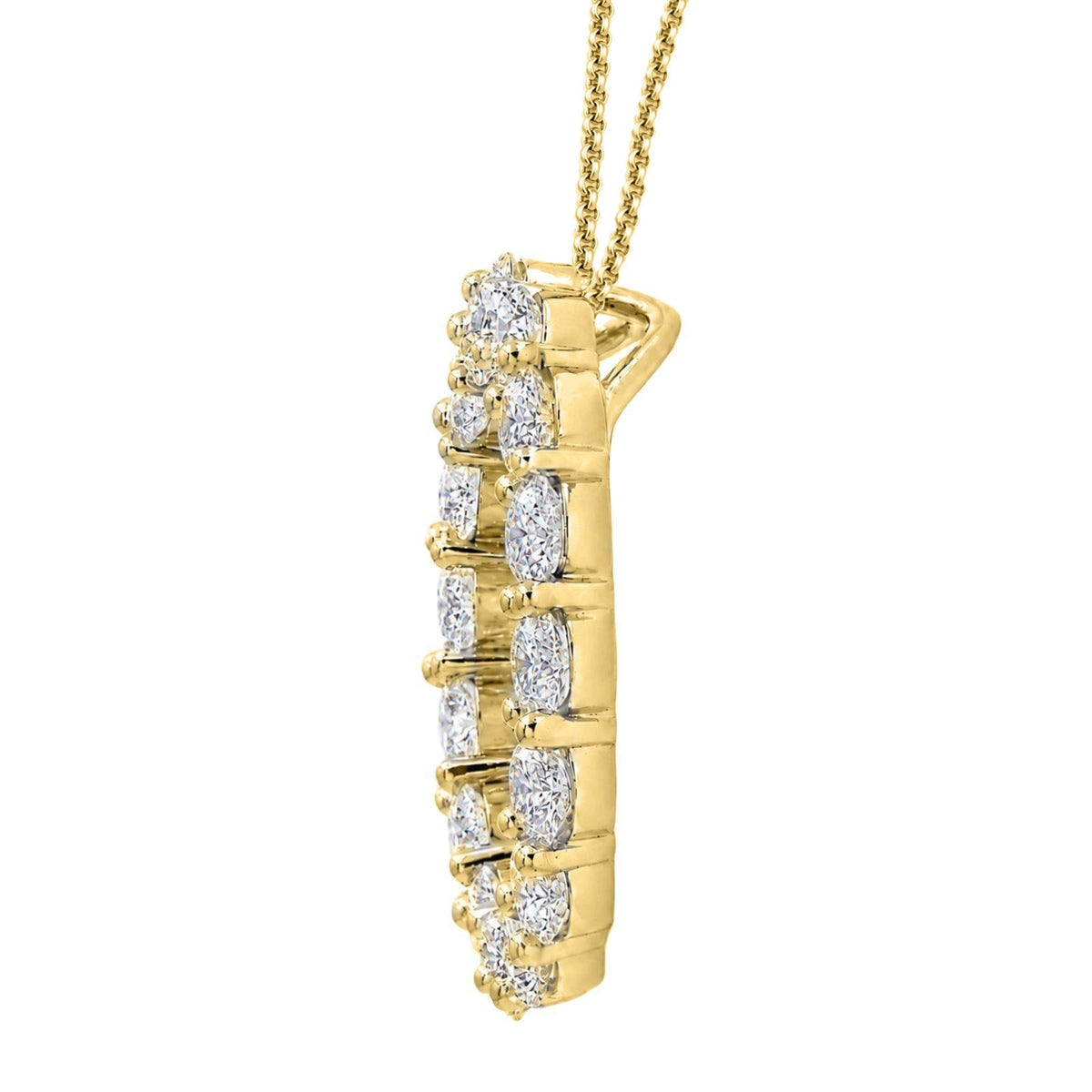 3 ct. T.W. Lab-Grown Diamond Round Pendant Necklace in Sterling Silver or 14K Gold over Silver