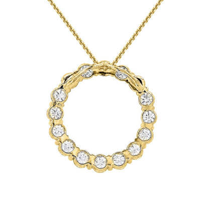3 ct. T.W. Lab-Grown Diamond Round Pendant Necklace in Sterling Silver or 14K Gold over Silver