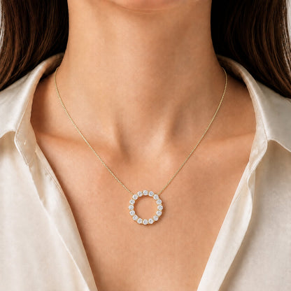 3 ct. T.W. Lab-Grown Diamond Round Pendant Necklace in Sterling Silver or 14K Gold over Silver