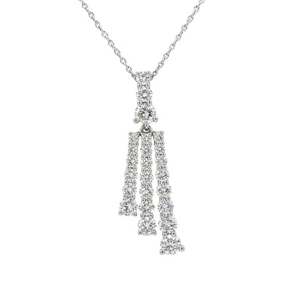 2 ct. T.W. Lab-Grown Diamond Round Pendant Necklace in Sterling Silver or 14K Gold over Silver