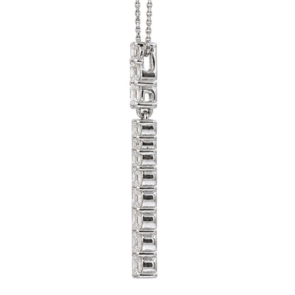 2 ct. T.W. Lab-Grown Diamond Round Pendant Necklace in Sterling Silver or 14K Gold over Silver