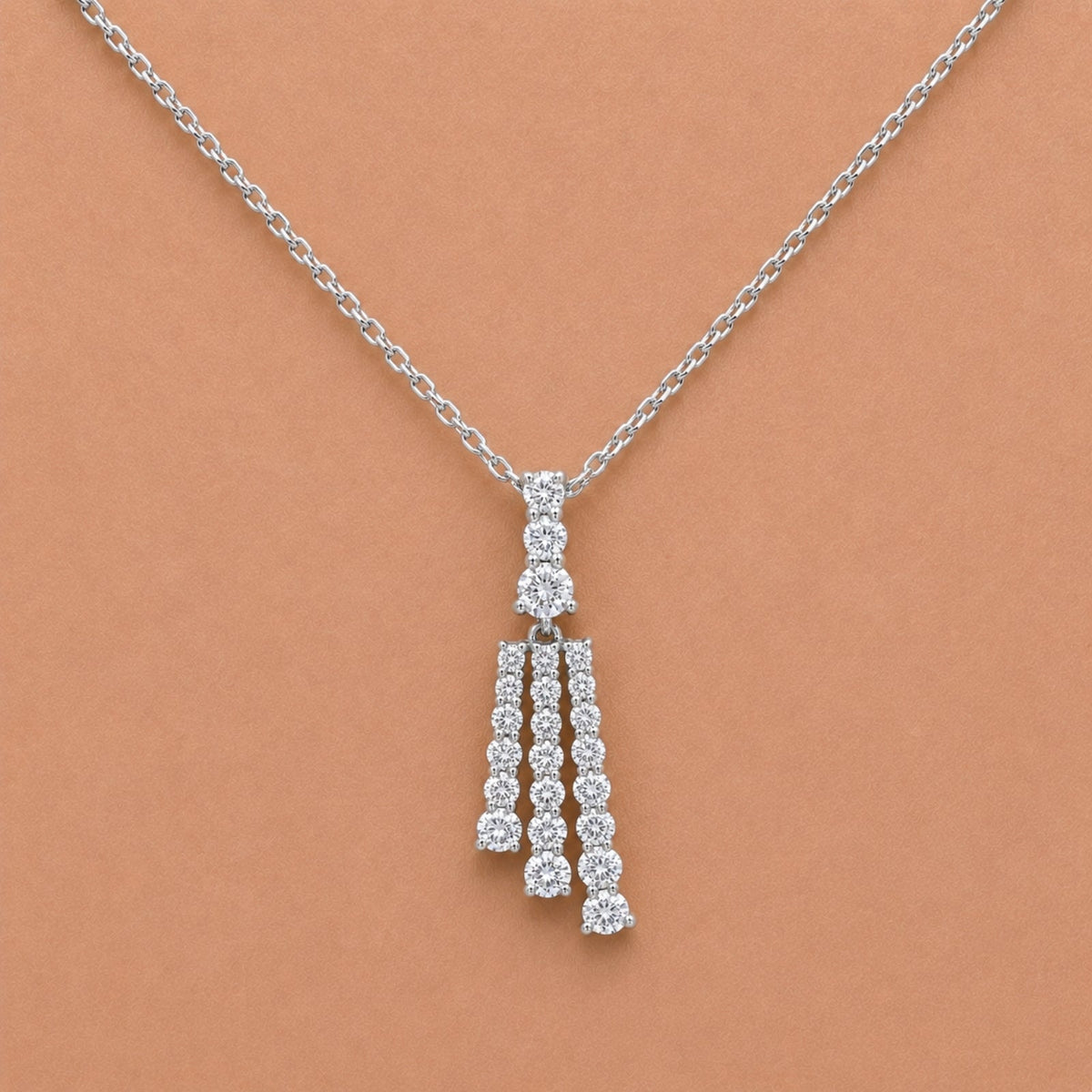 2 ct. T.W. Lab-Grown Diamond Round Pendant Necklace in Sterling Silver or 14K Gold over Silver