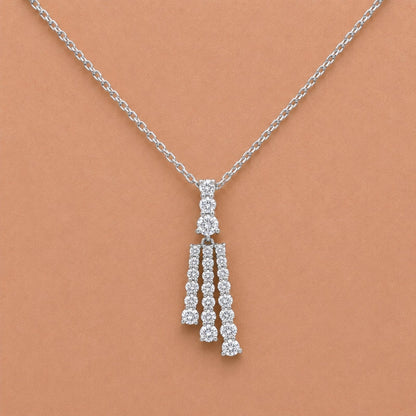 2 ct. T.W. Lab-Grown Diamond Round Pendant Necklace in Sterling Silver or 14K Gold over Silver