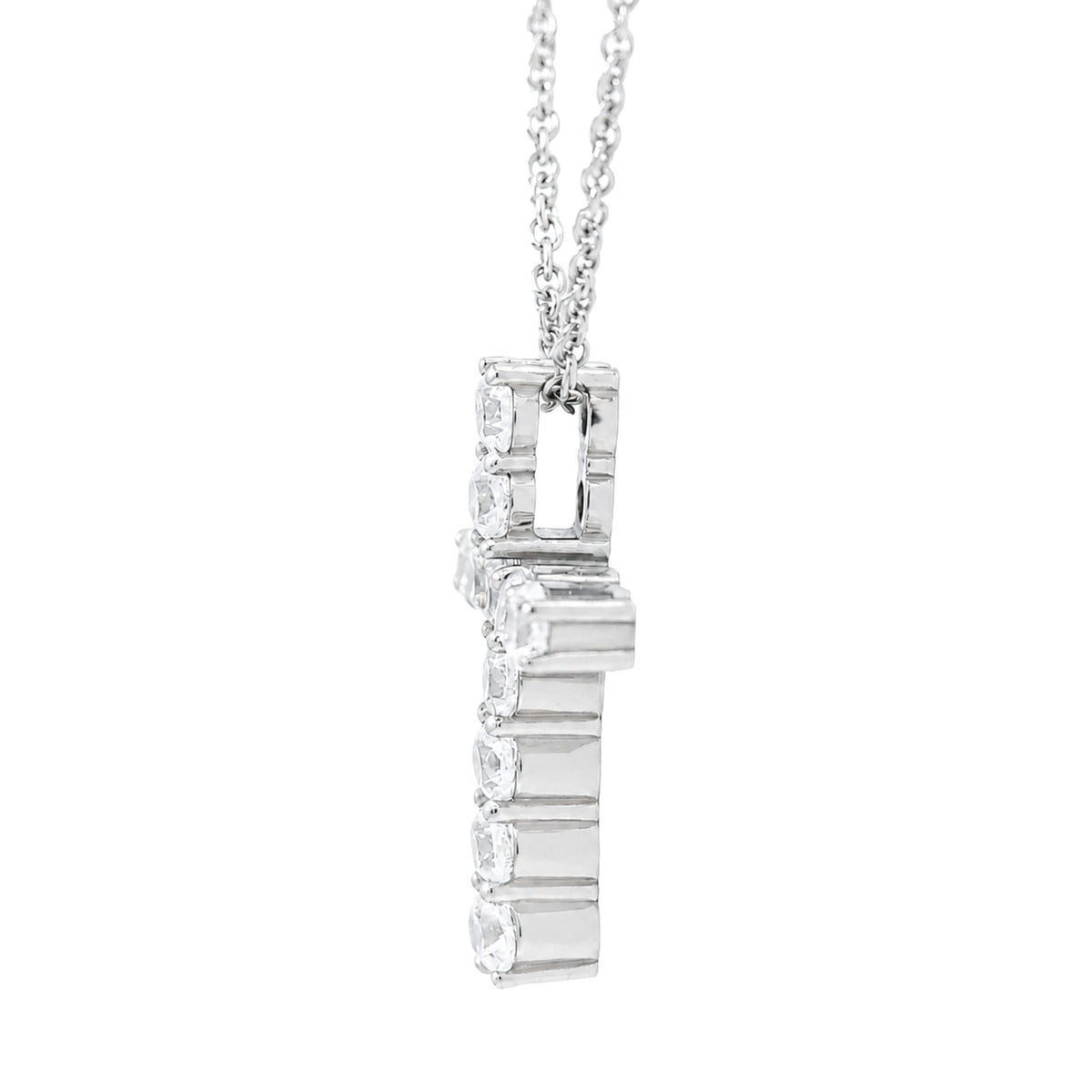 2 ct. T.W. Lab-Grown Diamond Round Cross Pendant Necklace in Sterling Silver or 14K Gold over Silver