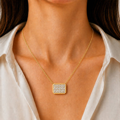 2 ct. T.W. Lab-Grown Diamond Round Cluster Pendant Necklace in Sterling Silver or 14K Gold over Silver