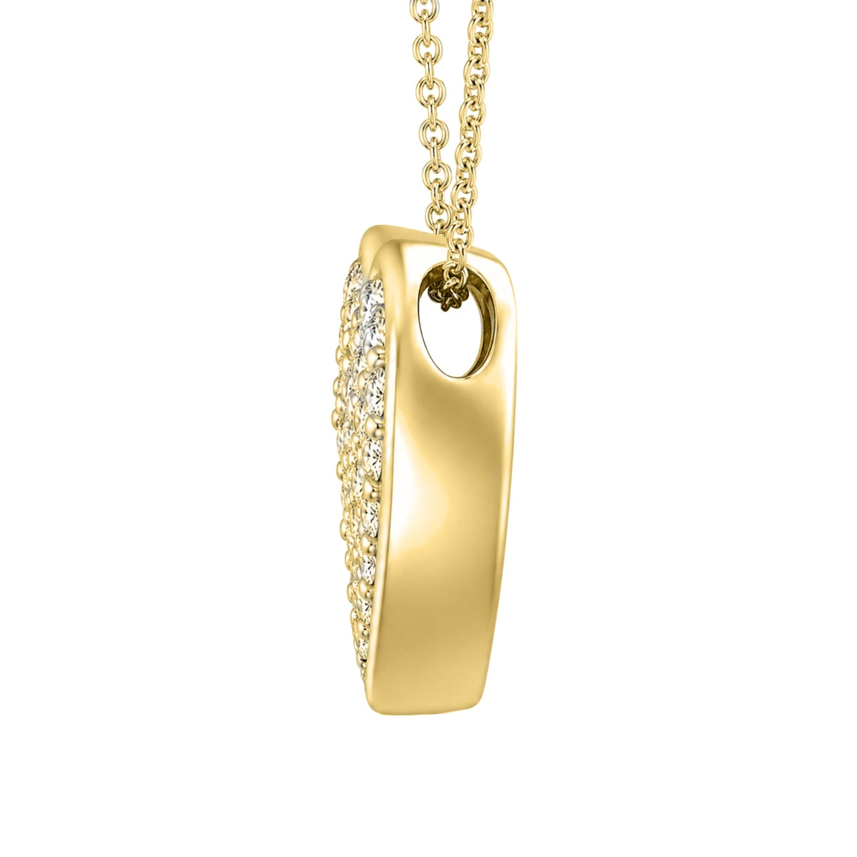1 ct. T.W. Lab-Grown Diamond Round Heart Pendant Necklace in Sterling Silver or 14K Gold over Silver