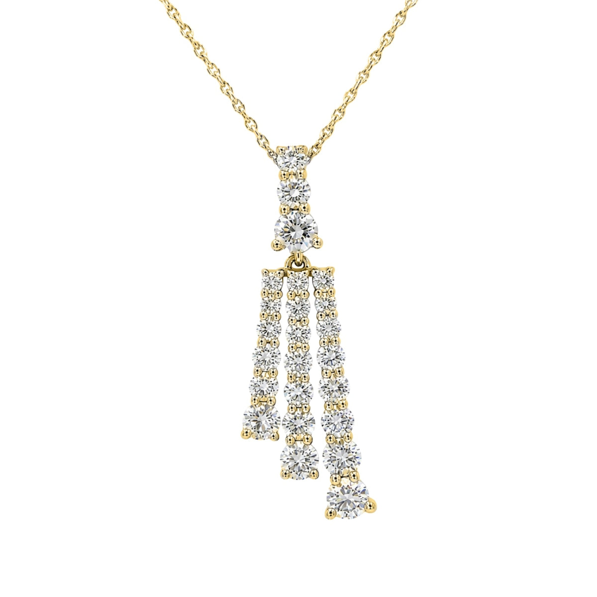 2 ct. T.W. Lab-Grown Diamond Round Pendant Necklace in Sterling Silver or 14K Gold over Silver
