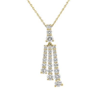 2 ct. T.W. Lab-Grown Diamond Round Pendant Necklace in Sterling Silver or 14K Gold over Silver