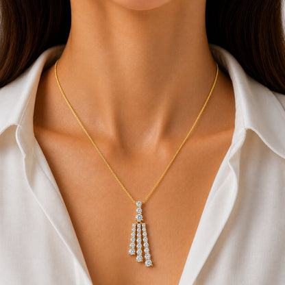 2 ct. T.W. Lab-Grown Diamond Round Pendant Necklace in Sterling Silver or 14K Gold over Silver
