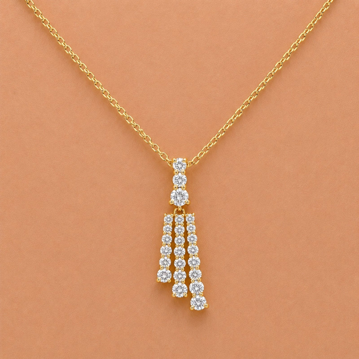 2 ct. T.W. Lab-Grown Diamond Round Pendant Necklace in Sterling Silver or 14K Gold over Silver