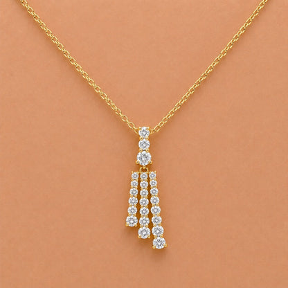 2 ct. T.W. Lab-Grown Diamond Round Pendant Necklace in Sterling Silver or 14K Gold over Silver