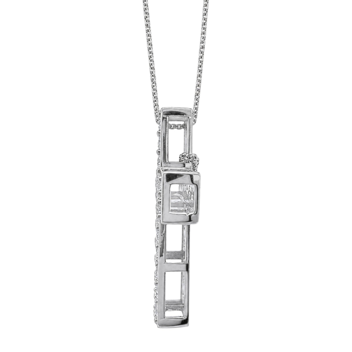 3 ct. T.W. Lab-Grown Diamond Round Cross Pendant Necklace in Sterling Silver or 14K Gold over Silver