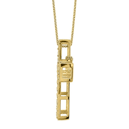 3 ct. T.W. Lab-Grown Diamond Round Cross Pendant Necklace in Sterling Silver or 14K Gold over Silver