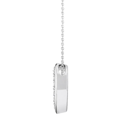 1 ct. T.W. Lab-Grown Diamond Round Heart Pendant Necklace in Sterling Silver & 14K Gold over Silver